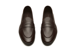 Belgian Loafers With Penny Saddle In  Dark Brown