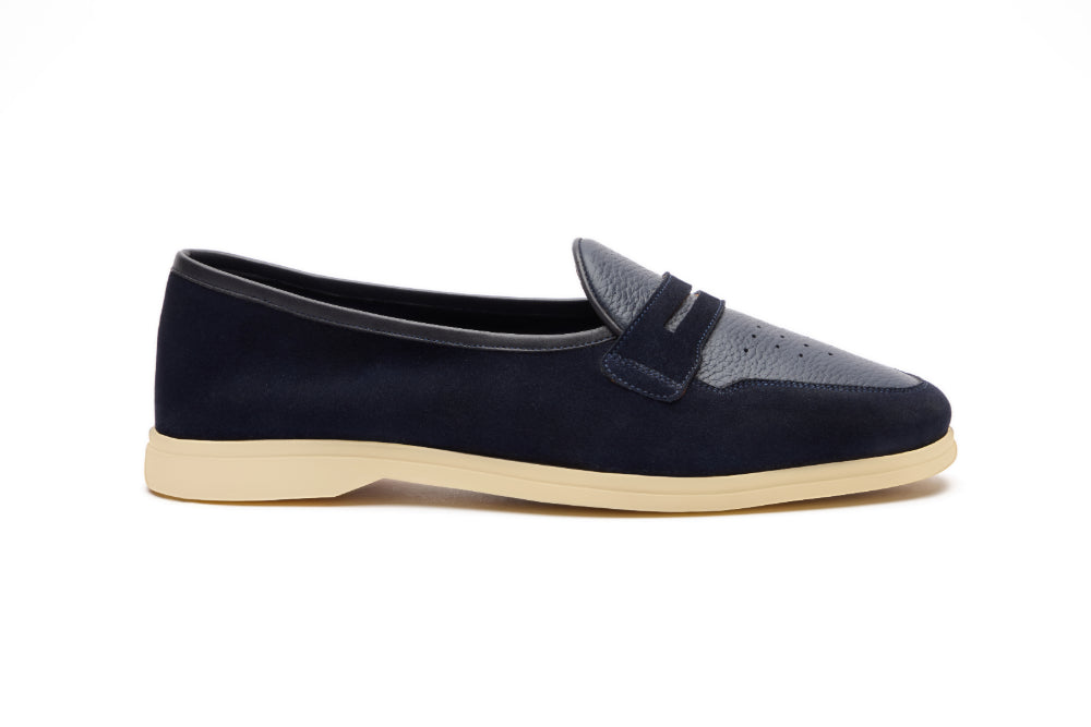Spectator – Navy Suede and Navy Milled