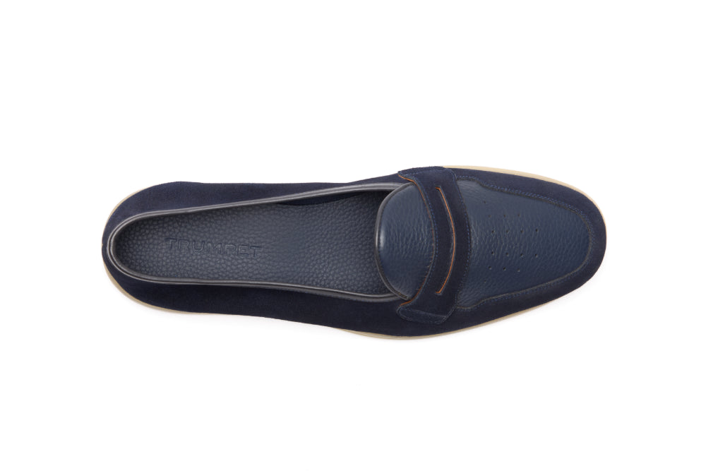 Spectator – Navy Suede and Navy Milled