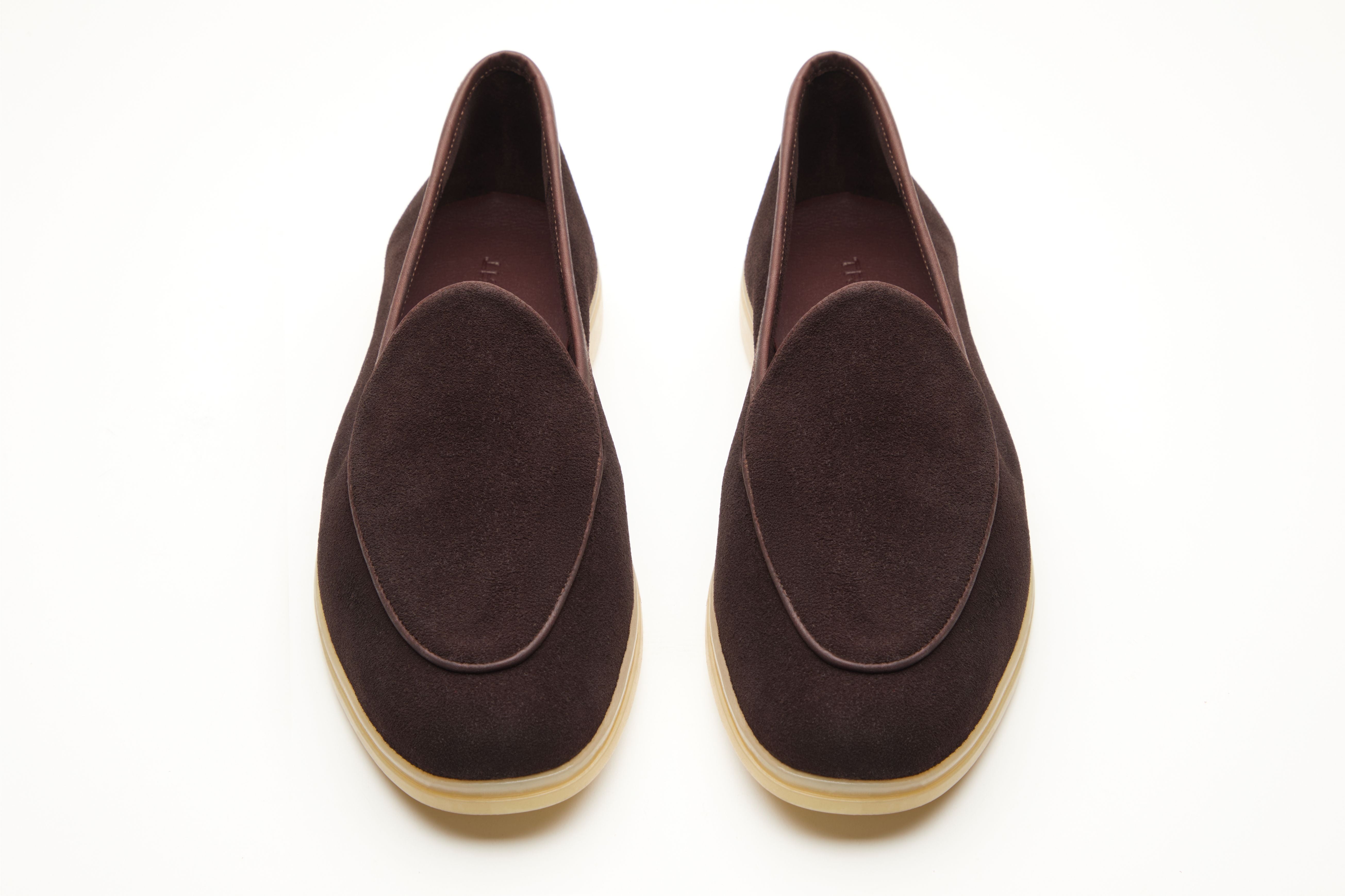 Belgian Style Yacht Loafers In Cocoa Brown