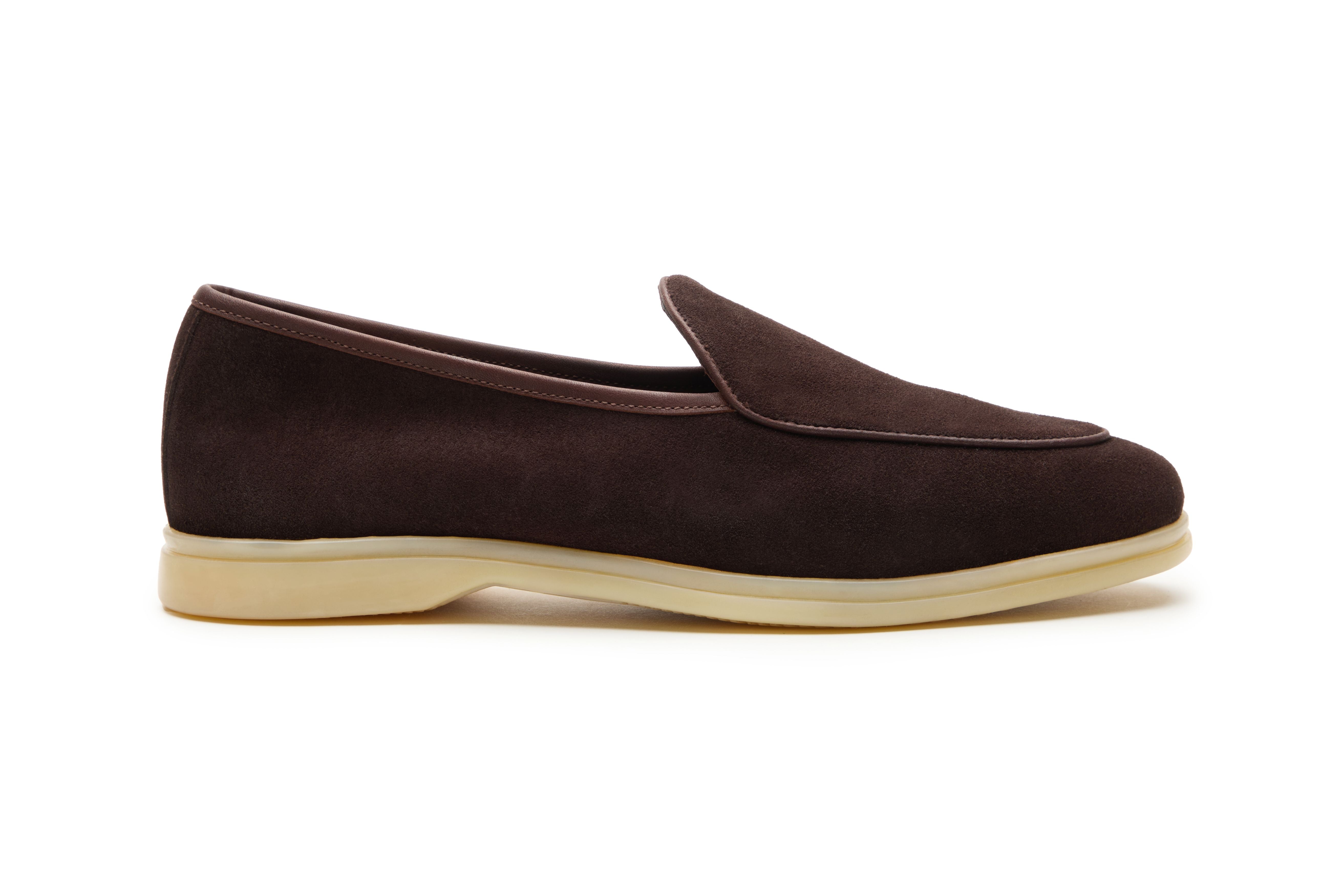 Belgian Style Yacht Loafers In Cocoa Brown