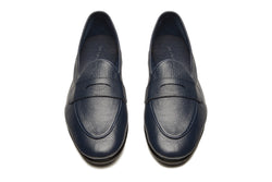 Belgian Loafers With Penny Saddle In  Navy