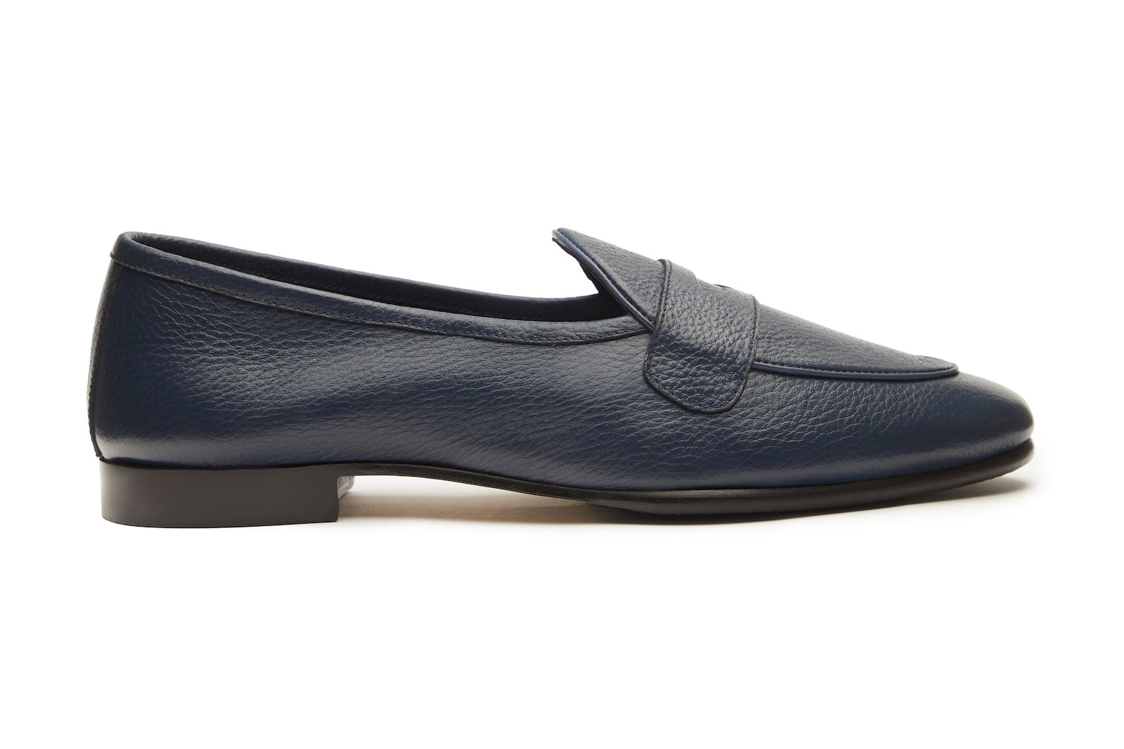 Belgian Loafers With Penny Saddle In  Navy