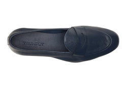 Belgian Loafers With Penny Saddle In  Navy