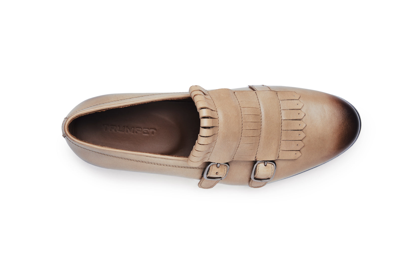 Daniel Fringe Loafer In Beige Calf