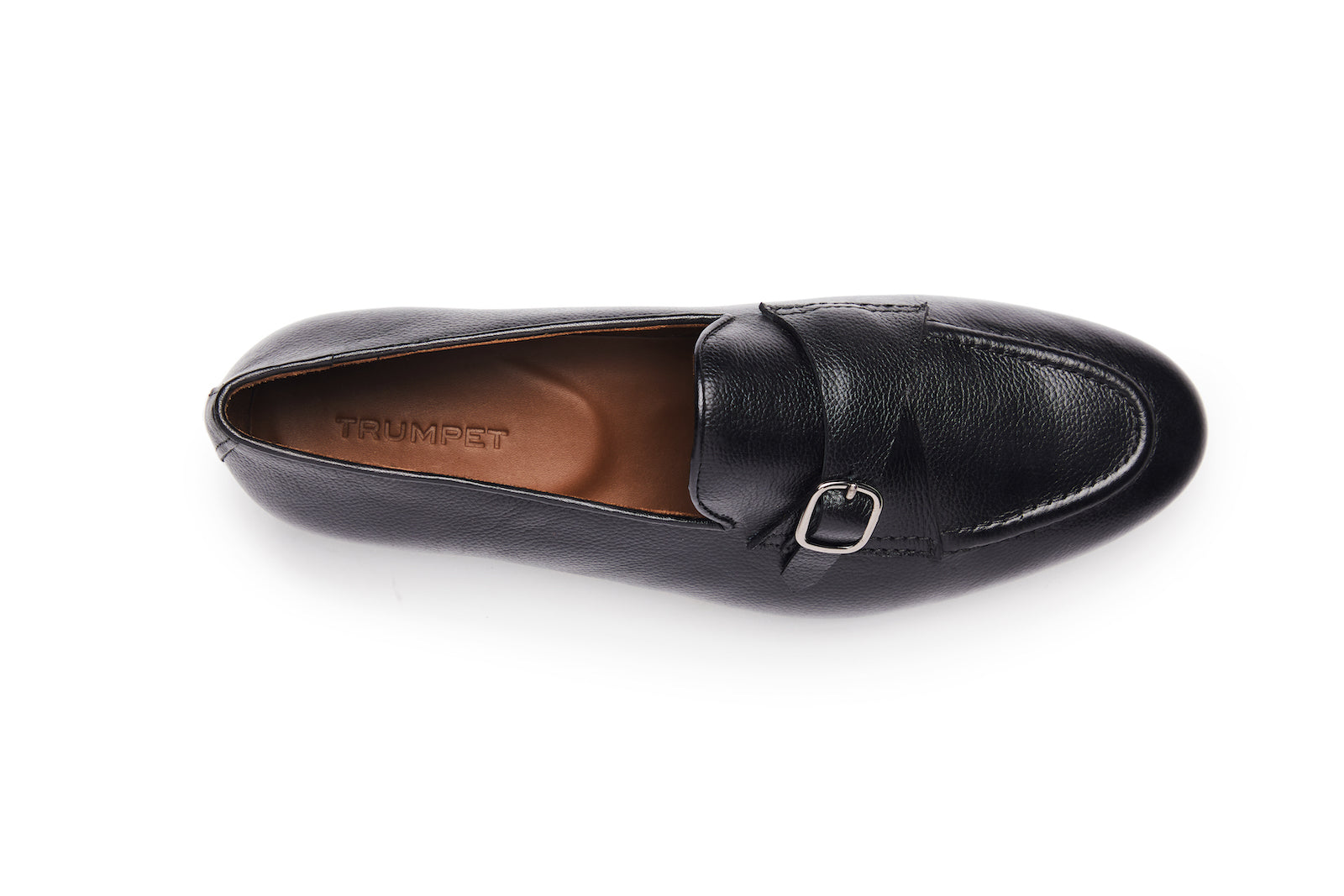 Cuban Single Buckle Loafers In Black