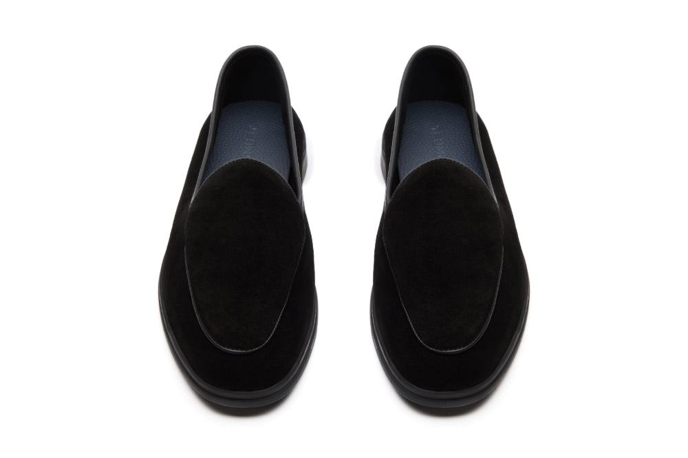 Belgian Loafers – Black Suede