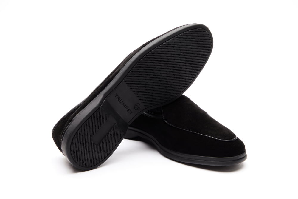 Belgian Loafers – Black Suede