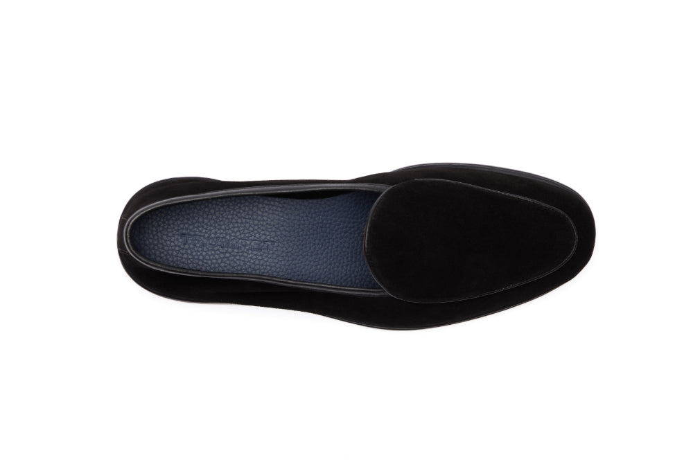 Belgian Loafers – Black Suede