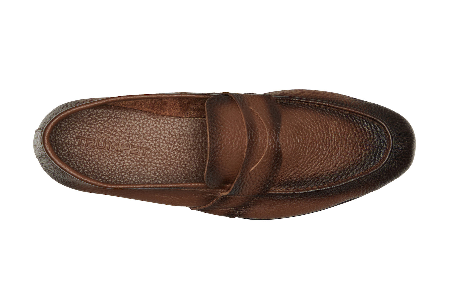 Full Strap Penny Strap Loafers In Brown Patina