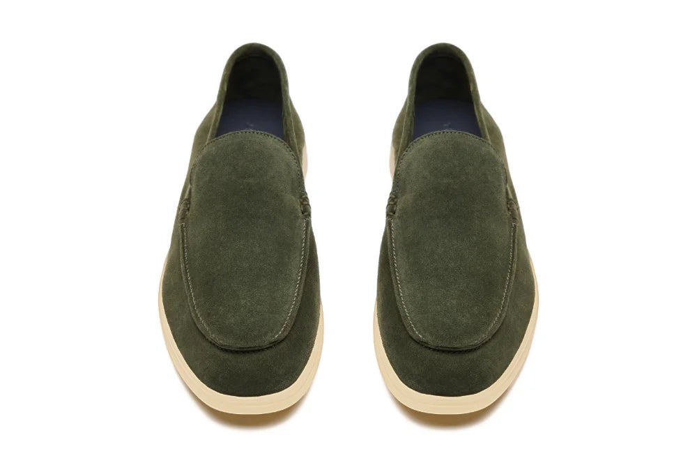Yacht Loafers in Forest Green Suede