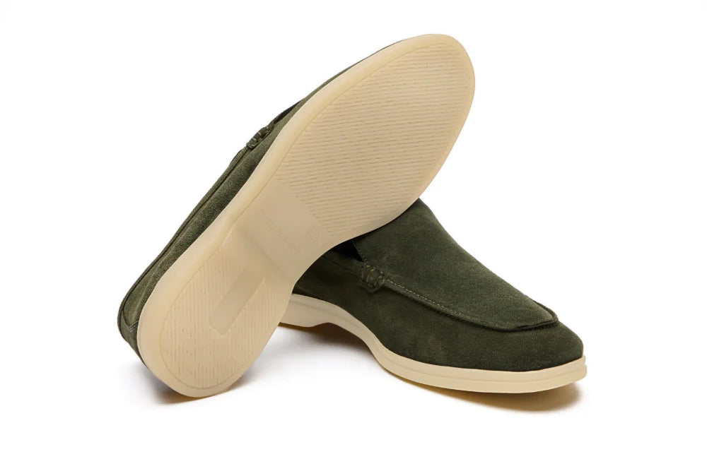 Yacht Loafers in Forest Green Suede