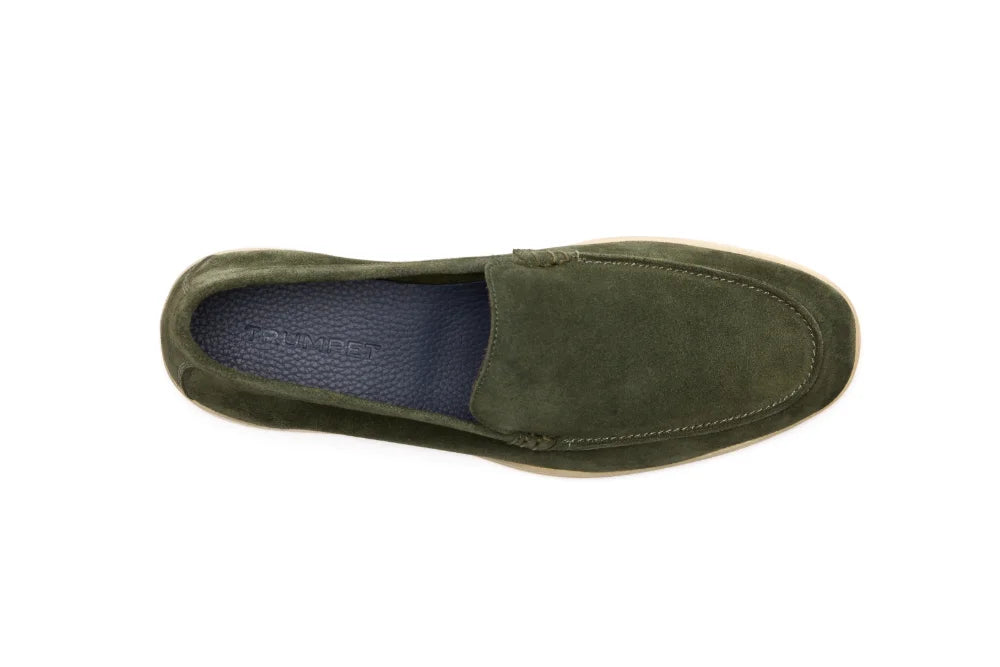 Yacht Loafers in Forest Green Suede
