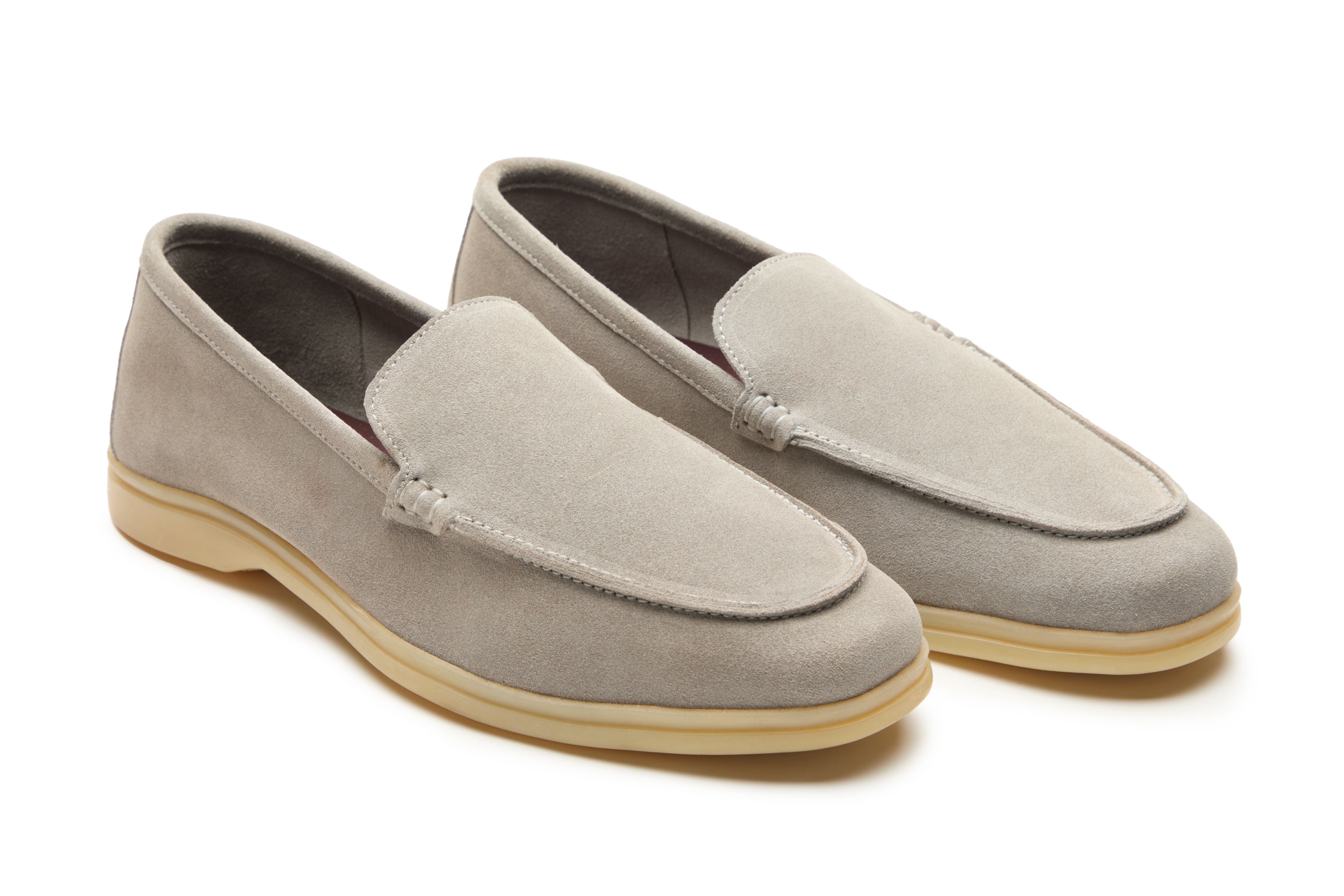 Yacht Loafers In Grey Suede