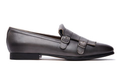 Daniel Fringe Loafer In Grey