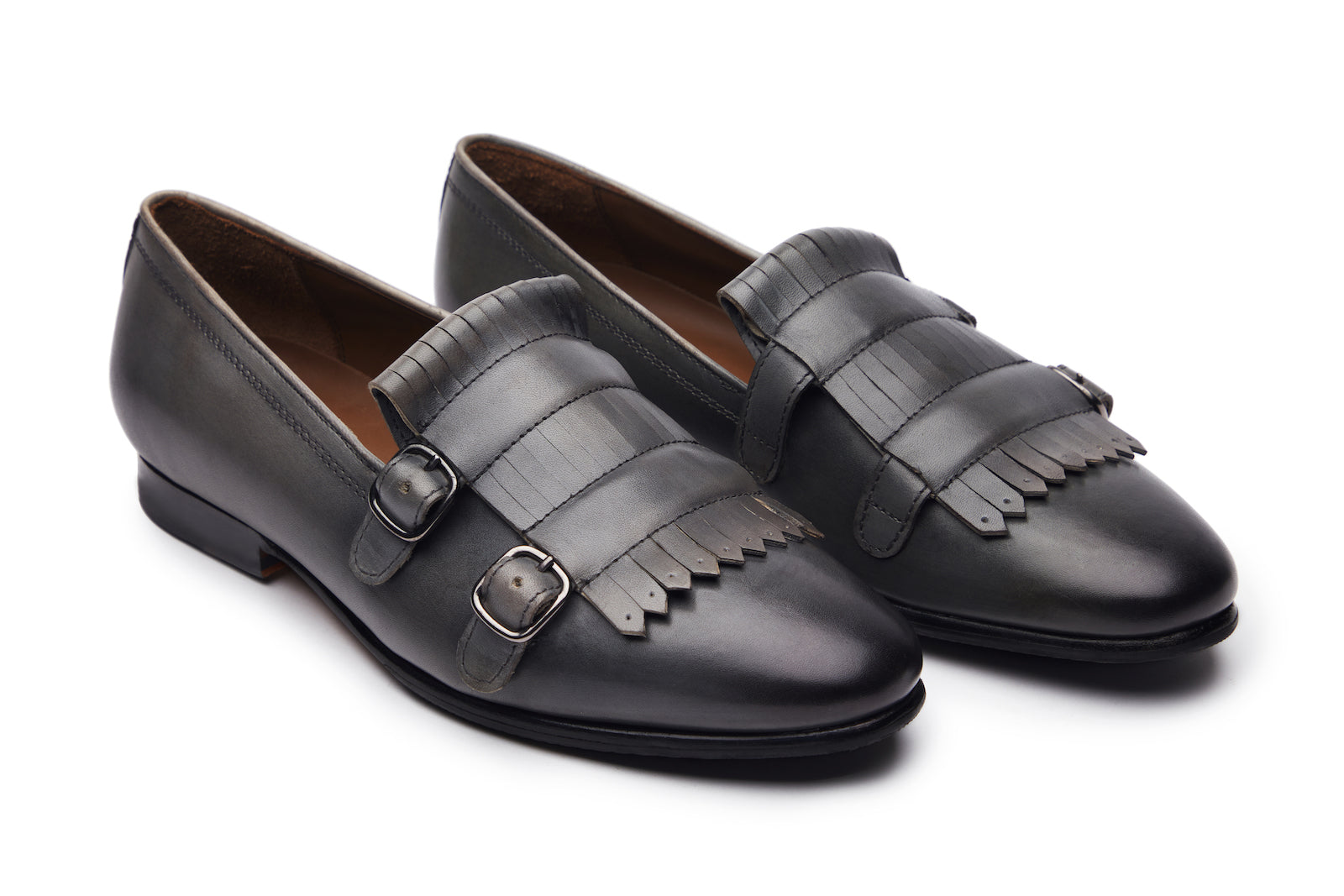 Daniel Fringe Loafer In Grey