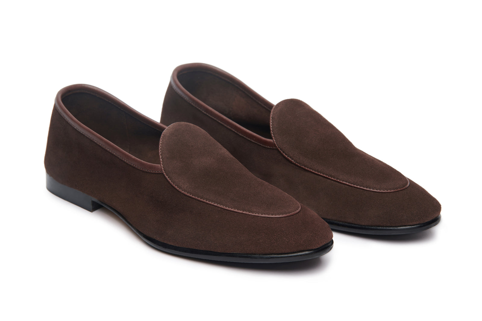 Belgian Loafer In Brown Suede