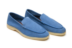 Yacht Loafers In Aqua Suede