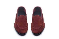 Belgian Loafer In Burgundy Suede