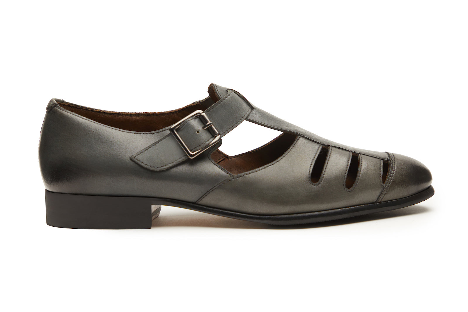 T-Bar Sandals In Graphite Grey