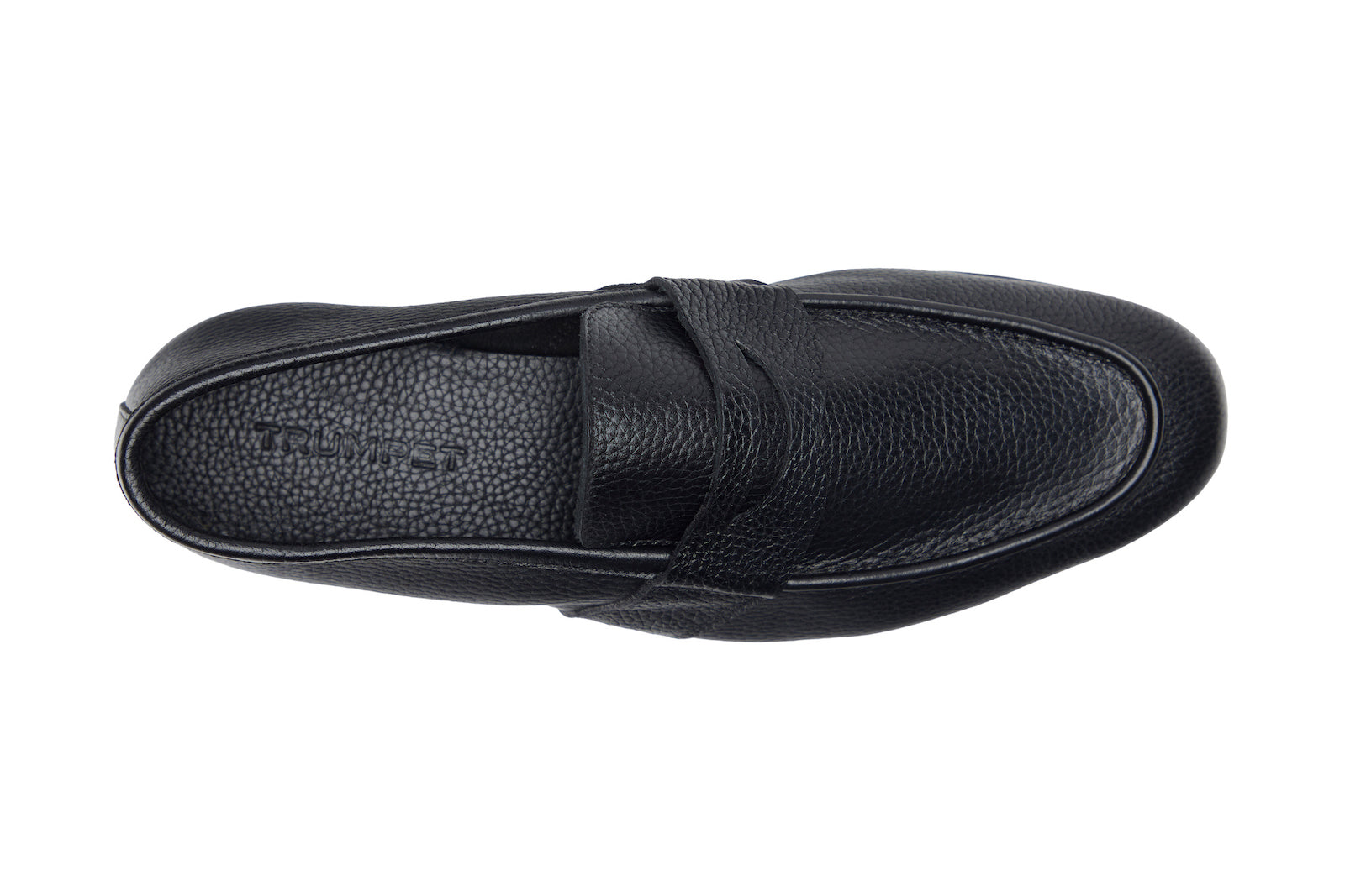 Full Strap Penny Strap Loafers In Black