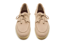 Boat Shoes In Beige Suede