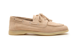 Boat Shoes In Beige Suede