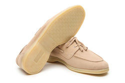 Boat Shoes In Beige Suede