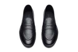 Belgian Loafers With Penny Saddle In  Black