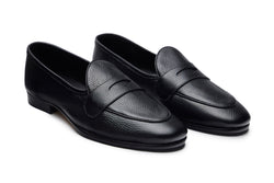 Belgian Loafers With Penny Saddle In  Black