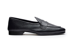 Belgian Loafers With Penny Saddle In  Black