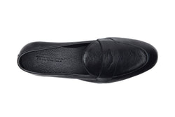 Belgian Loafers With Penny Saddle In  Black