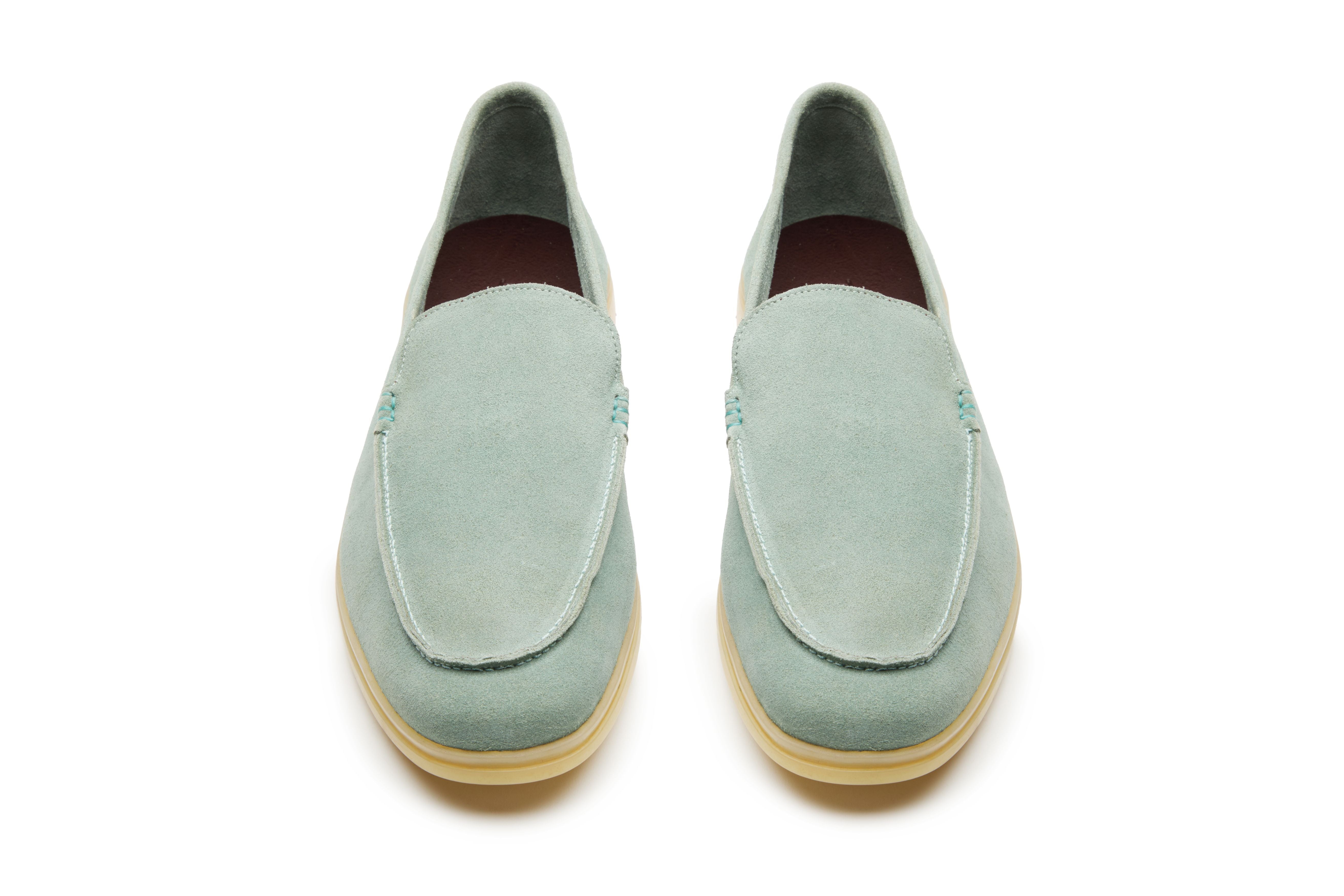 Yacht Loafers In Pistachio Suede