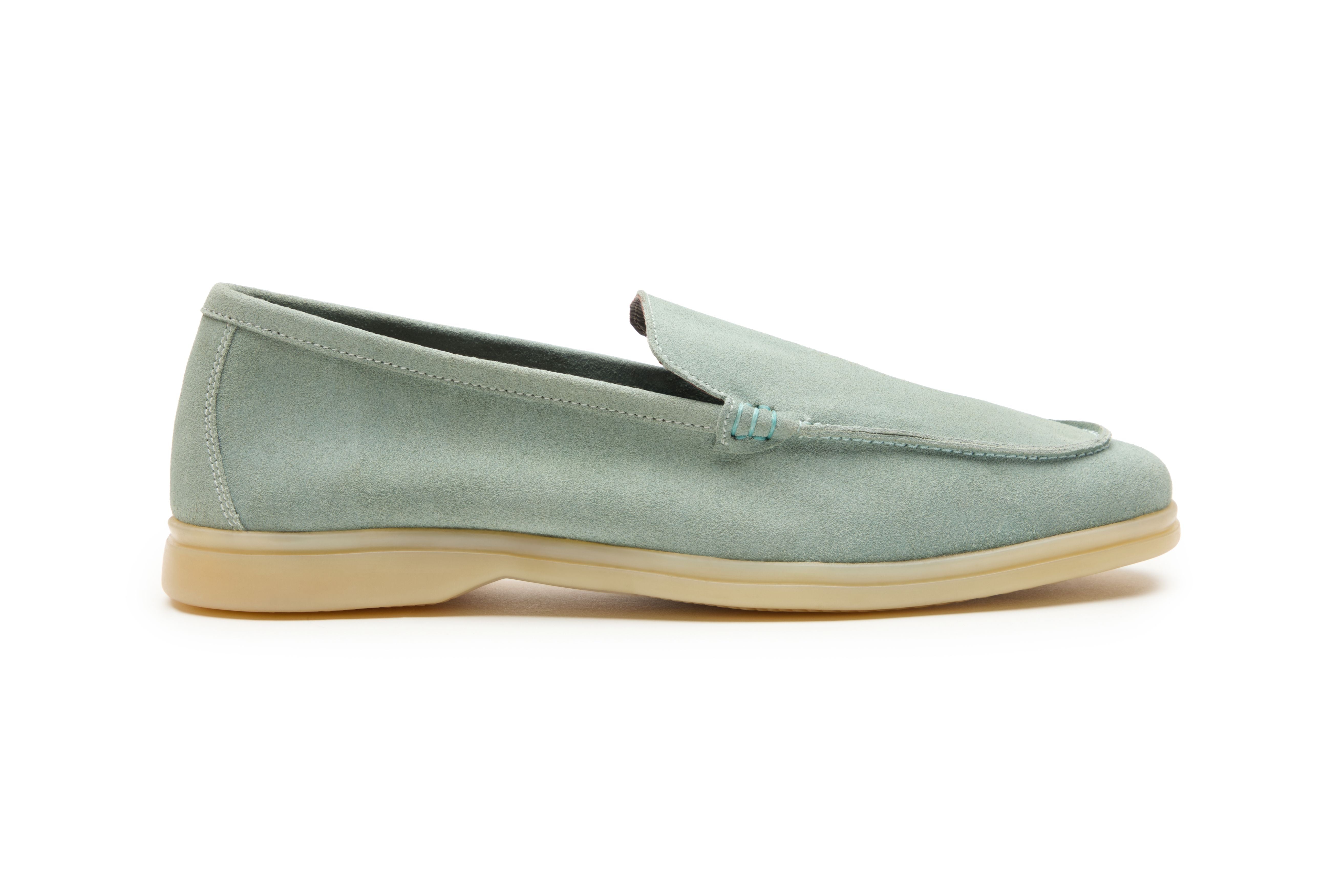 Yacht Loafers In Pistachio Suede