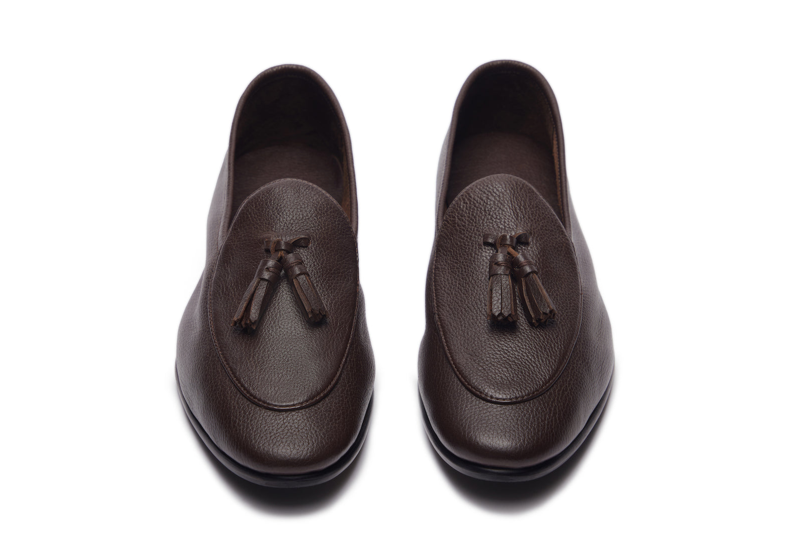 Belgian Loafer With Tassles In Brown Patina