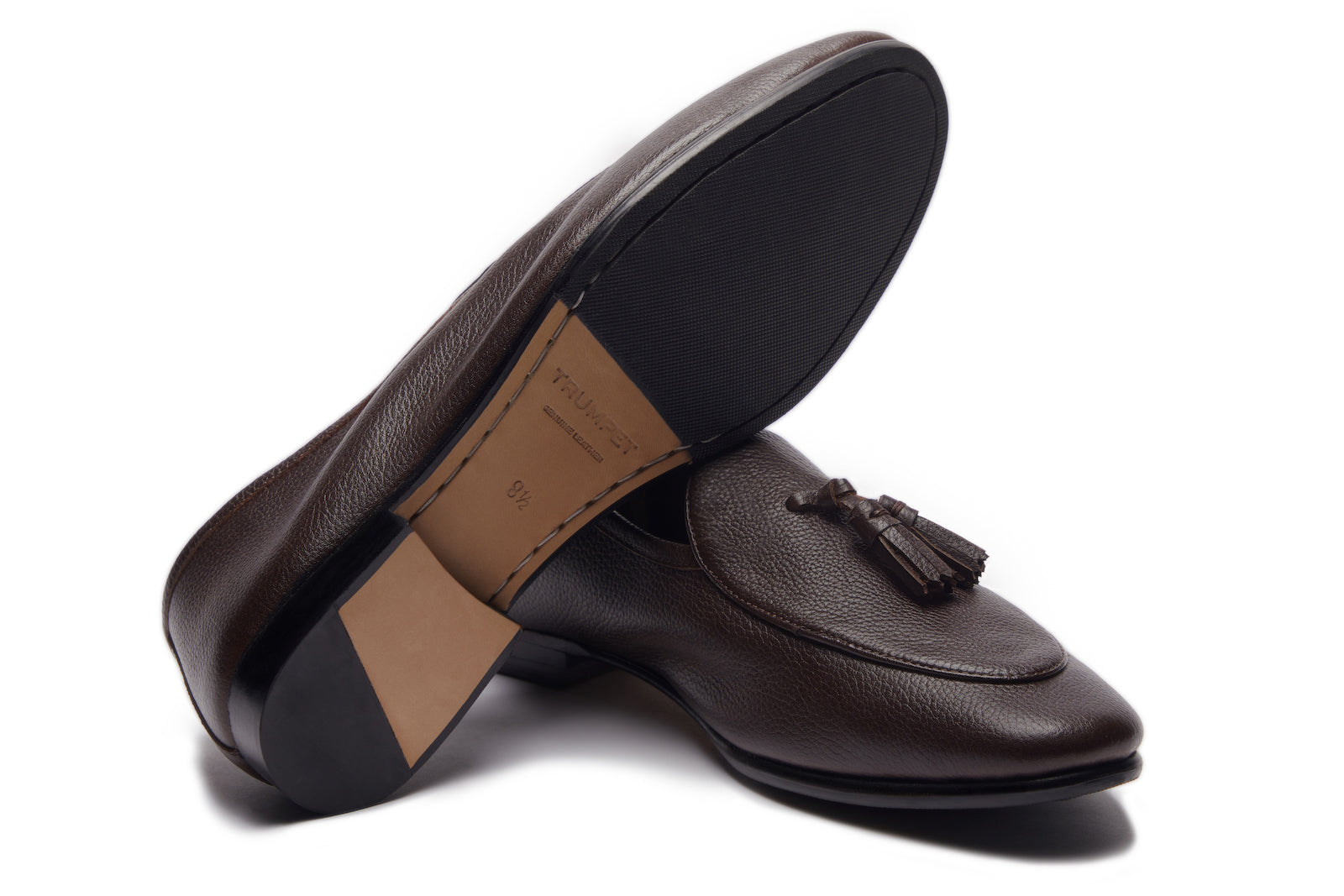 Belgian Loafer With Tassles In Brown Patina