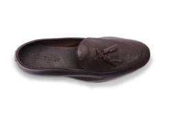 Belgian Loafer With Tassles In Brown Patina