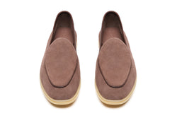 Belgian yacht loafers in Mocha Suede