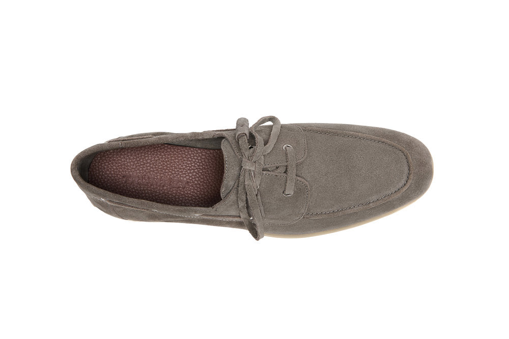 Boat Shoes in Dark Grey Suede