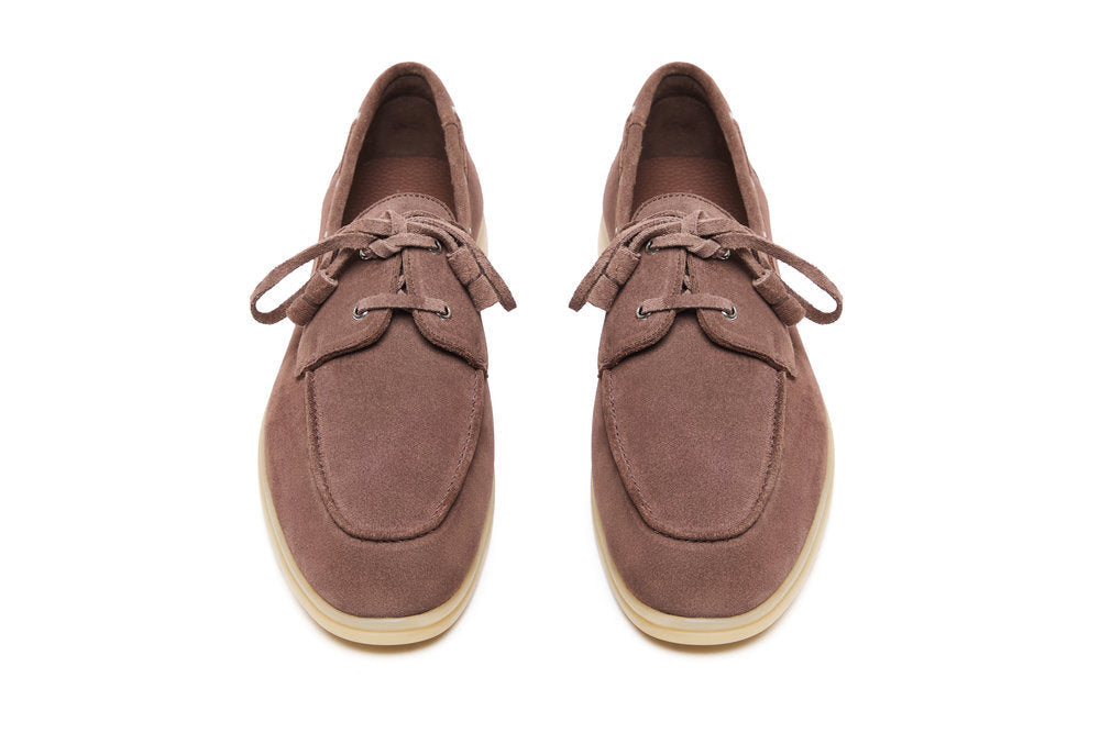 Boat Shoes in Mocha Suede