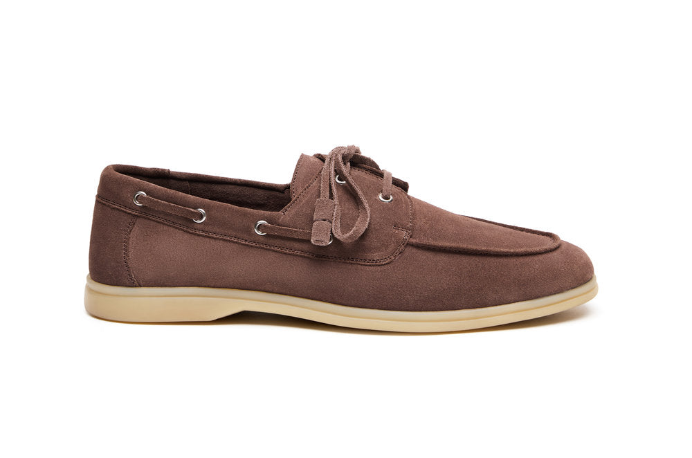 Boat Shoes in Mocha Suede