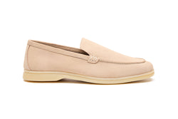 Yacht Loafers in Beige Suede