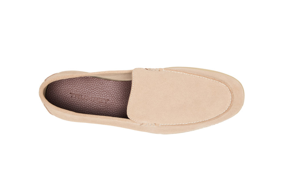 Yacht Loafers in Beige Suede