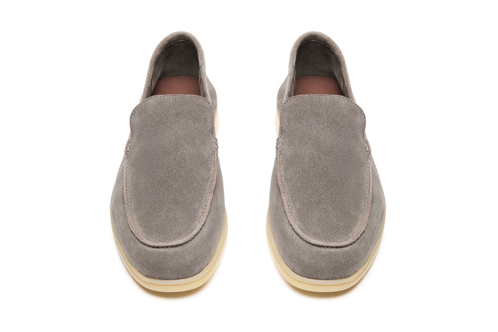 Yacht Loafers in Dark Grey Suede