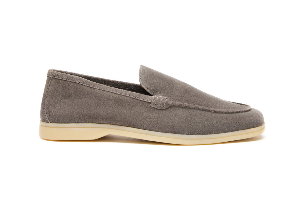 Yacht Loafers in Dark Grey Suede