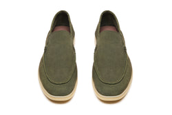 Yacht loafers in Olive Suede